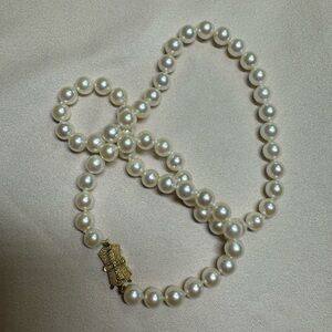 SEA MAGIC by Mikimoto. 17.5” Akoya pearl necklace with 14k gold clasp.